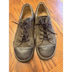 Finn Comfort Ikebukuro brown leather lace up oxford shoes womens 8-8.5